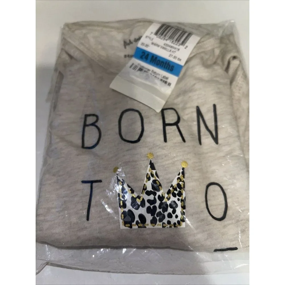 First Impressions Long Sleeve Born to Rule Bodysuit Baby Girl Size 24 Months